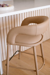 Pablo Counter Stool - Vegan Leather Butterscotch