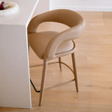 Pablo Counter Stool - Vegan Leather Butterscotch