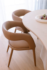 Pablo Dining Chair - Vegan Leather Butterscotch