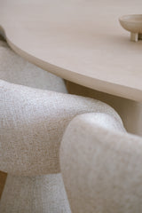 Noemi Swivel Dining Chair - Oat