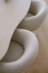 Noemi Swivel Dining Chair - Oat