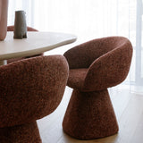 Noemi Swivel Dining Chair - Auburn Tweed