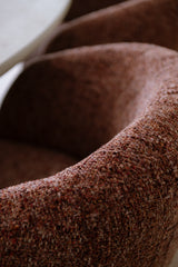 Noemi Swivel Dining Chair - Auburn Tweed