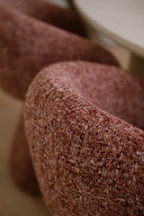 Noemi Swivel Dining Chair - Auburn Tweed