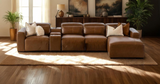 Zayn 4 Seater with Chaise & Console - Biscoff