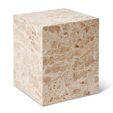 Mesa Panther Marble Side Table - Cream Brown
