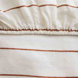 Cultiver Linen Fitted Sheet - Cedar Stripe