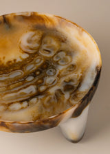 Flow Resin Structured Fruit Bowl - Iced Coffee