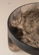 Flow Resin Structured Fruit Bowl - Smoke
