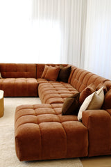 Valletta Corner Modular with Chaise - Mystique Biscoff