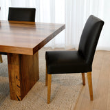 Denmark Full Leather Dining Chair - Black