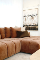 Valletta Corner Modular with Chaise - Mystique Biscoff