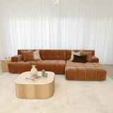 Valletta 3.5 Seater with Chaise - Mystique Biscoff
