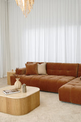 Valletta 3.5 Seater with Chaise - Mystique Biscoff