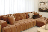 Valletta 3.5 Seater with Chaise - Mystique Biscoff