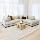 Xavier 3 Seater with Chaise - Stone