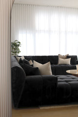 Valletta Corner Modular with Chaise - Mystique Caviar