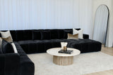 Valletta Corner Modular with Chaise - Mystique Caviar