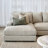 Sidney 9 Seater Corner Modular with Chaise - Cuddle Grey Gum