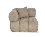 Savannah Single Seat with LHS Arm - Almond