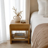 Venn Bedside Table - Oak