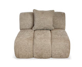 Savannah Single Seat with No Arms - Almond