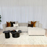 Laurent 3 Seater with Reversible Chaise - Cuddle Cobblestone