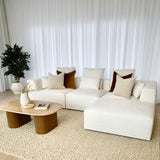 Verona 3 Seater with Reversible Chaise - Cloud Optical