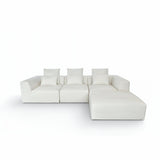 Verona 3 Seater with Reversible Chaise - Cloud Optical