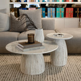 Alora Marble Wood Coffee Table