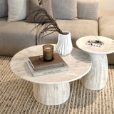 Alora Marble Wood Coffee Table