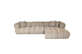 Savannah 3 Seater with Chaise - Almond