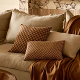 Gia Reversible Linen Cushion - Terracotta
