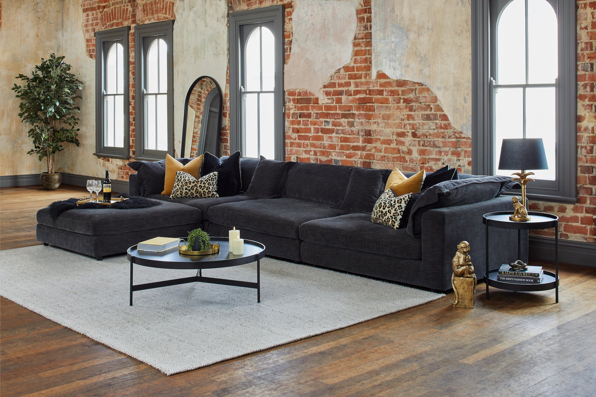 Buy 6 Seater Glebe Modular Lounge with Chaise in Perth, Osborne Park