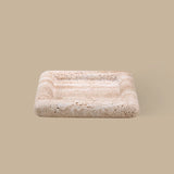 Halo Square Tray - Travertine