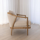 Harrington Arm Chair - Flaxseed with Antique Oak Legs