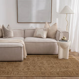 Heritage Distressed Border Rug - Mustard
