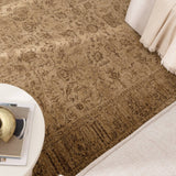 Heritage Distressed Border Rug - Mustard