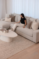 Sidney 5 Seater with Chaise - Cuddle Grey Gum