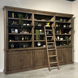 Large Artisan Library with Ladder
