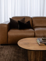 Zayn 3 Seater Electric Recliner with Chaise & Console - Biscoff