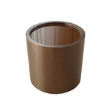 Chroma Side Table - Cocoa Glass Top & Brushed Bronze Base