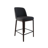 Ellery Counter Stool - Noir with Walnut Legs