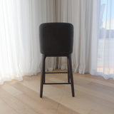 Ellery Counter Stool - Noir with Walnut Legs
