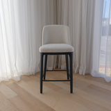Ellery Counter Stool - Ecru with Ebony Legs