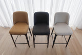 Ellery Counter Stool - Noir with Walnut Legs