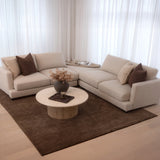 Harlow 4 Seater Lounge with Ottoman - Sand