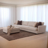 Harlow 4 Seater Lounge with Ottoman - Sand