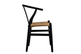 Elm Wishbone Chair - Black and Natural