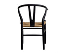 Elm Wishbone Chair - Black and Natural
